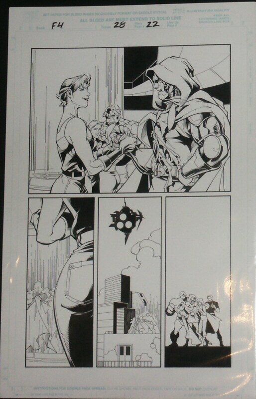 Salvador Larroca, Fantastic Four 28 p22 Dr. Doom Semi-splash - Planche originale