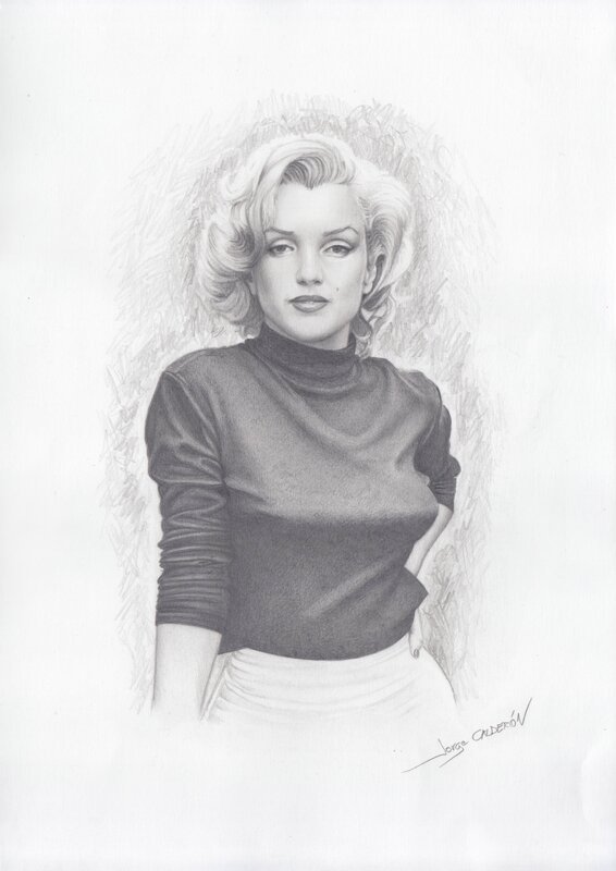 Marilyn Monroe by Jorge Caldéron - Original Illustration