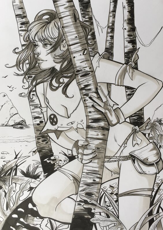 Savage Land Rogue par Leila Leiz - Planche originale