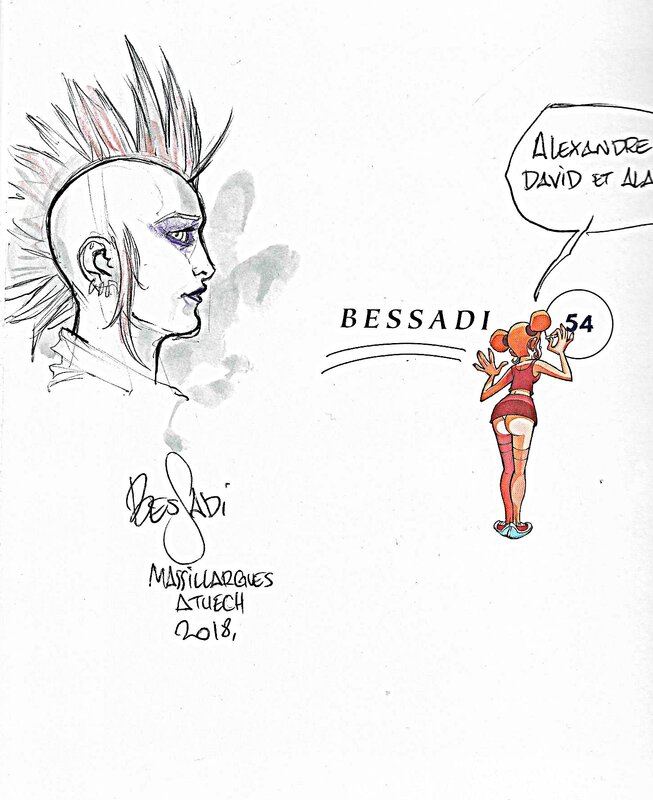 Bruno Bessadi, Dédicace sur le tome 11 des Filles de Soleil - Sketch