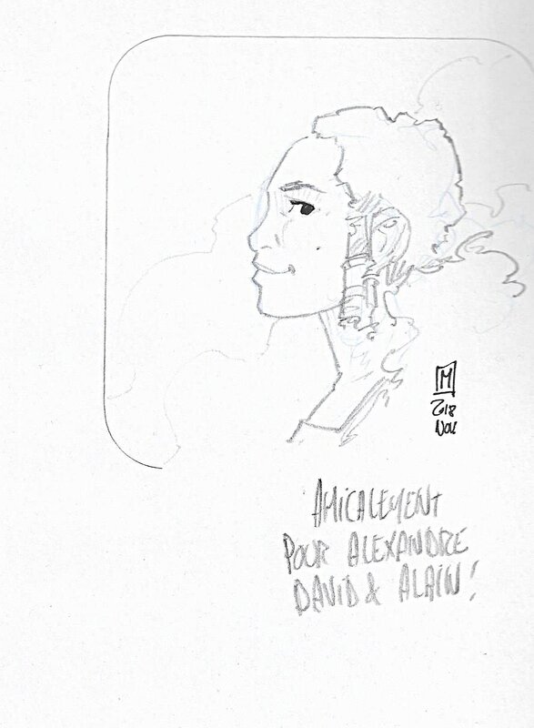 Sébastien Morice, Norène - dédicace sur l'album Boitelle - Sketch
