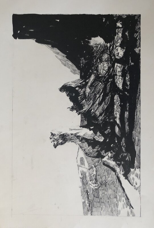 Justin Sweet  - b/w - Original Illustration