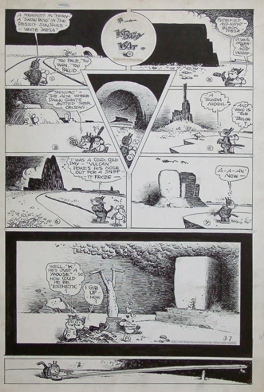 George Herriman: Krazy Kat Sunday page - Planche originale