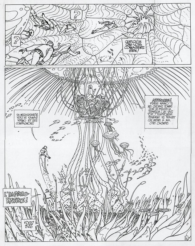 Jean Giraud, Moebius: INCAL- John Difool - 1985 Splash masterpiece - Original art