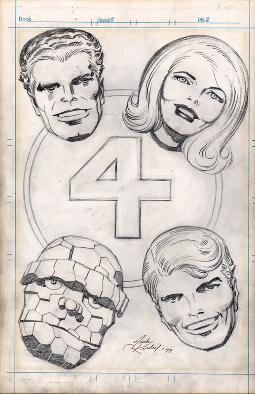 Jack Kirby Fantastic Four 1970s Pin up, vintage! - Illustration originale