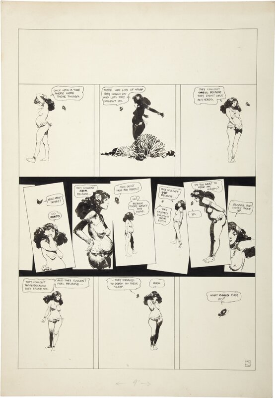 Jeffrey Jones IDYL Strip 1970s 'Sparse' - Planche originale
