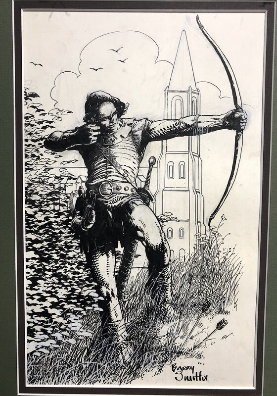 Barry Windsor-Smith, Barry Smith 1974 Robin Hood- The Green Man- Gorblimey Press era - ink drawing! - Illustration originale