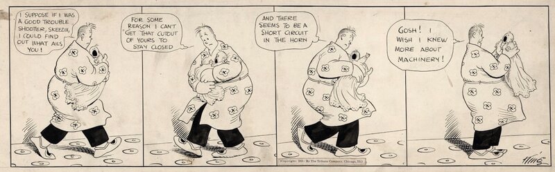 Frank King early Gasoline Alley daily 4/13/1921 - Planche originale
