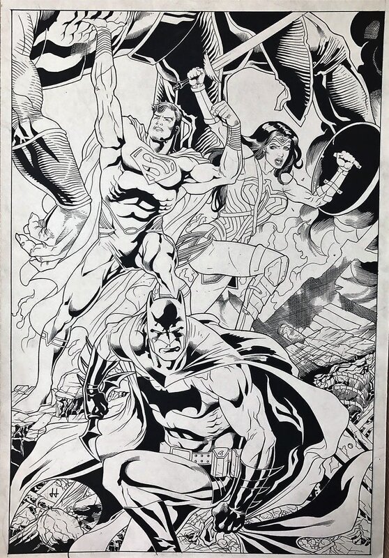 Jack Jadson, The Trinity (Batman - Superman - Wonder Woman) - Illustration originale