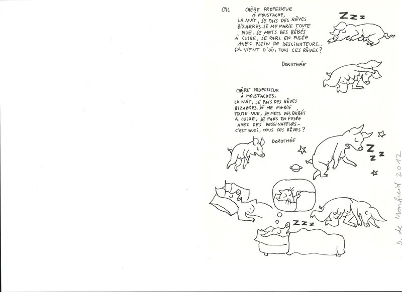 Dorothée De Monfreid, Tu mourras moins bête - Planche originale