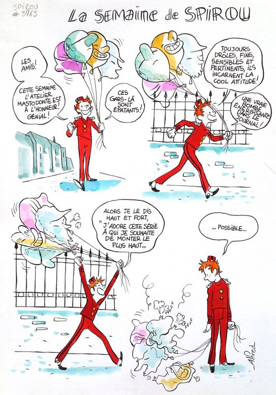 Alfred, La semaine de Spirou - Planche originale