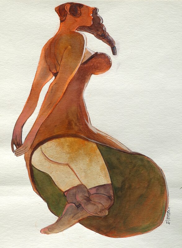 Femme par Yannick Corboz - Illustration originale