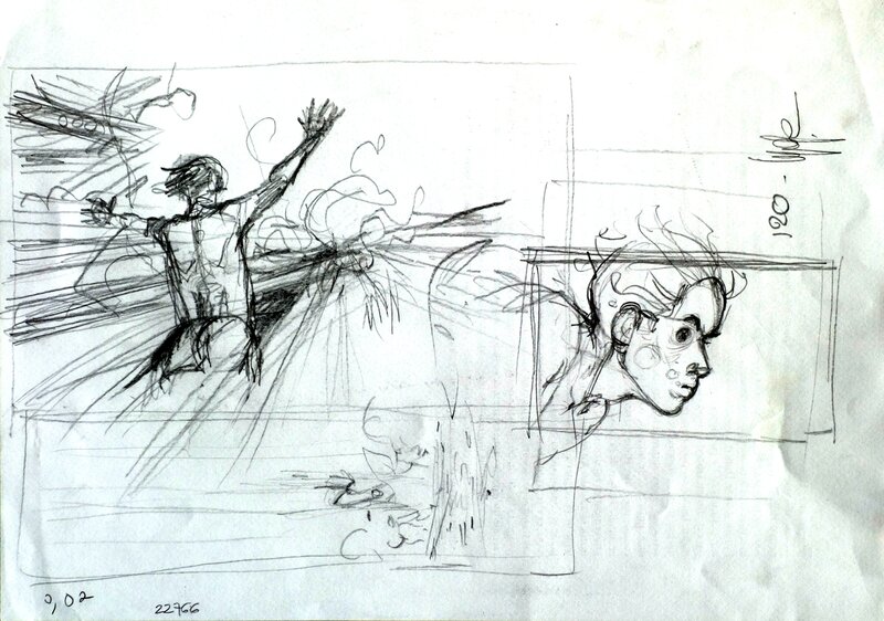 Croquis by Emmanuel Lepage - Original art