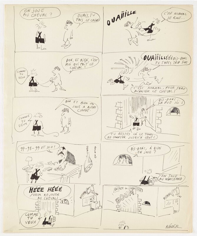 Jean-Marc Reiser, Mon papa, page 14, L'Echo des savanes (Albin Michel) - Planche originale