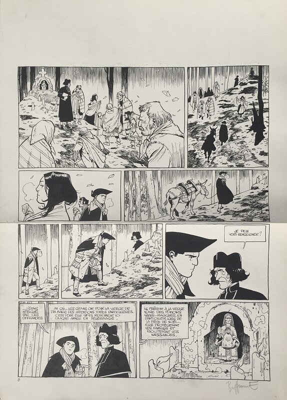 Matthieu Bonhomme, Fabien Vehlmann, LE MARQUIS D'ANAON T.2, pl.9 - Planche originale