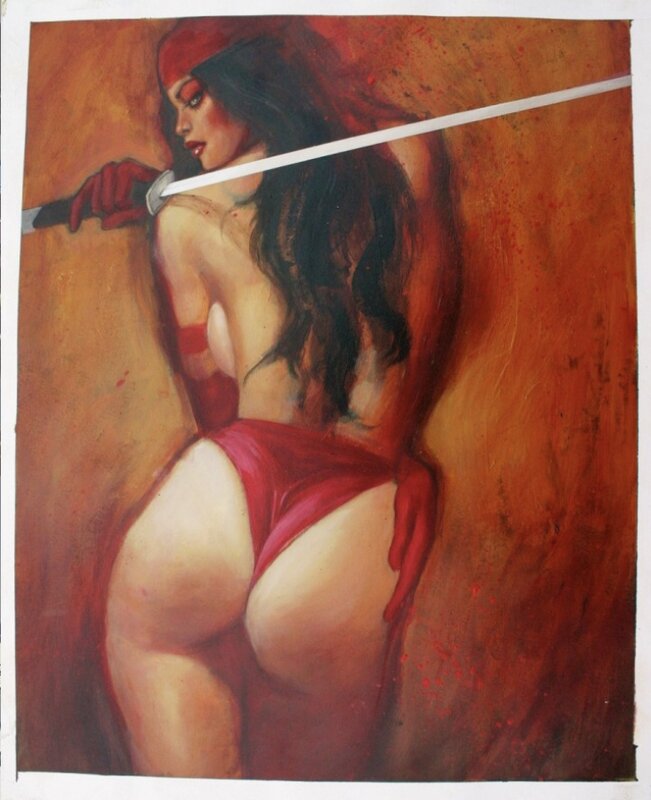 Elektra PIN UP par Mark Beachum - Planche originale