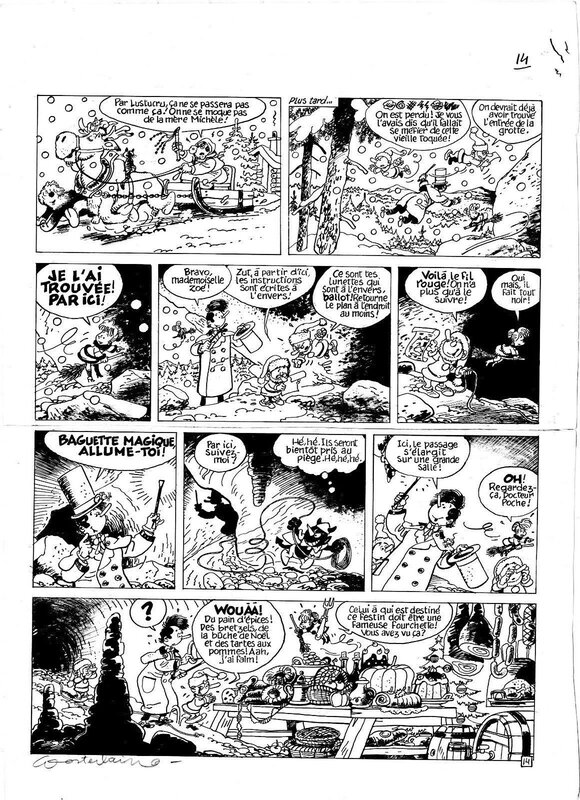Marc Wasterlain -  Docteur Poche et le Pere Noel pl14 - Planche originale