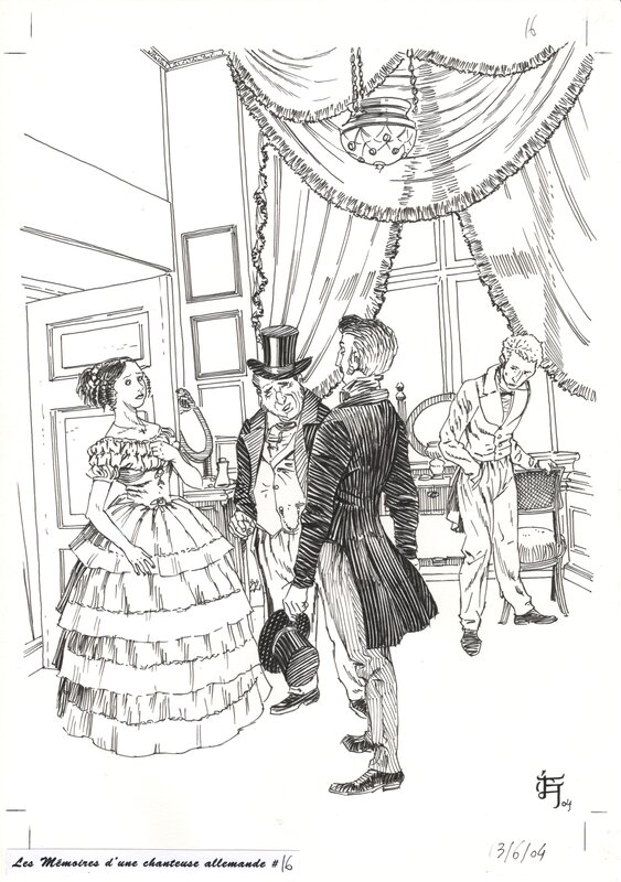 For sale - Olaf Boccère, Mémoires d'une chanteuse Allemande 16 - Original Illustration