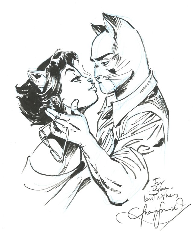 Blacksad and Alma by Juanjo Guarnido - Sketch