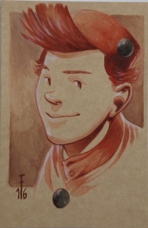 Spirou by Fred Grivaud - Original Illustration