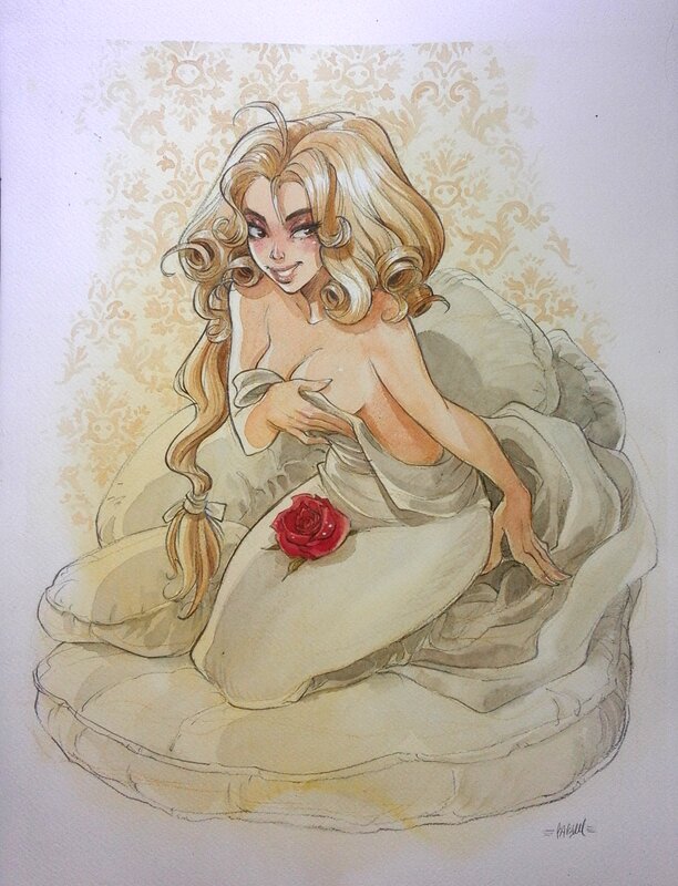Alessandro Barbucci, Fourmille Gratule - Blanc et Rouge - Original Illustration