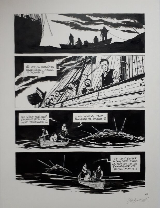 Moby dick par Christophe Chabouté - Planche originale