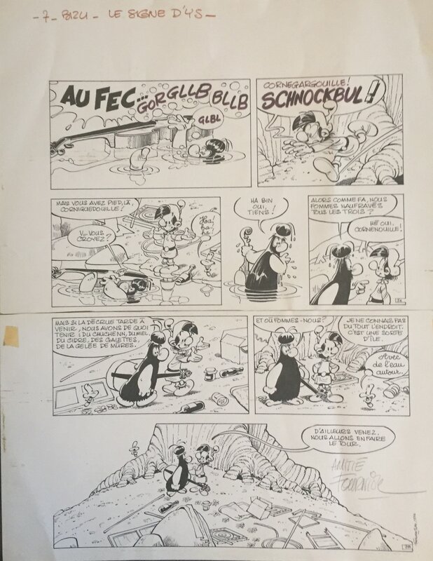 Bizu par Jean-Claude Fournier - Planche originale