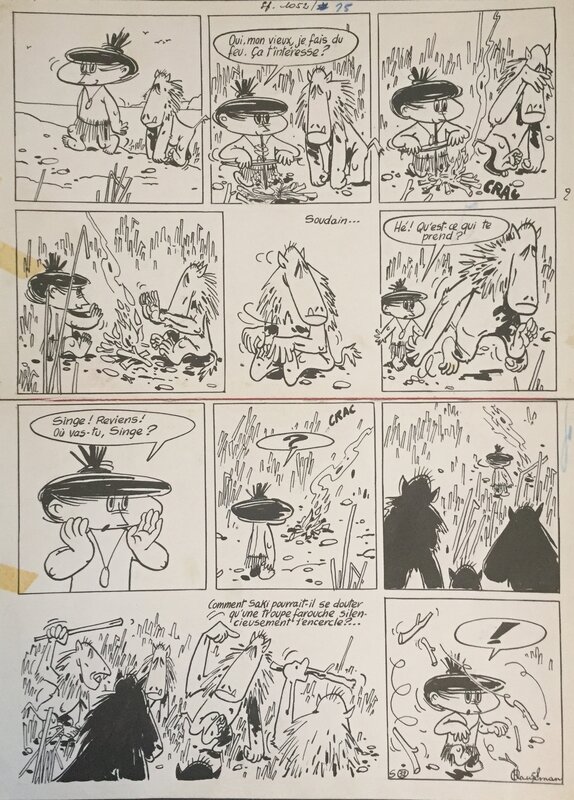 Saki et Zuni par René Hausman, Yvan Delporte - Planche originale