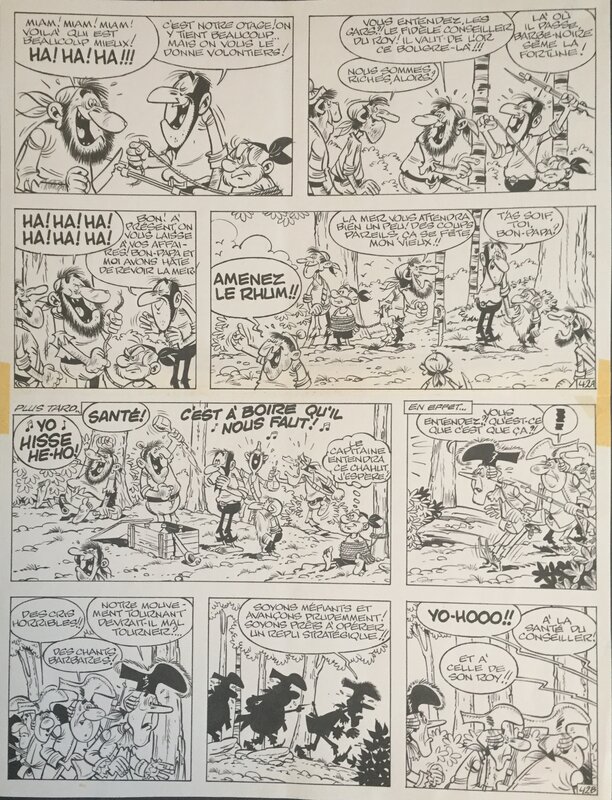 Marcel Remacle, Vieux Nick et Barbe-Noire - Planche originale
