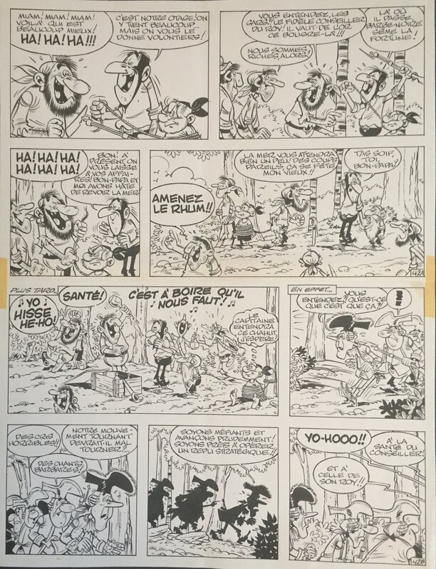 Marcel Remacle, Vieux Nick et Barbe-Noire - Planche originale