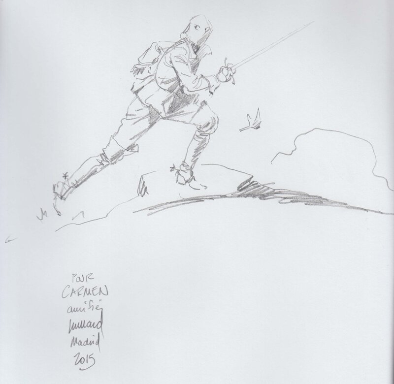 Courir by André Juillard - Sketch