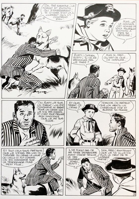 Rintintin par Carlo Marcello - Planche originale