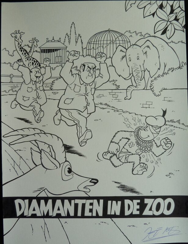 Jef Nys, Jommeke - diamanten in de zoo - Couverture originale