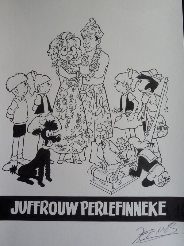 Jef Nys, Jommeke - juffrouw Perlefinneke - Planche originale