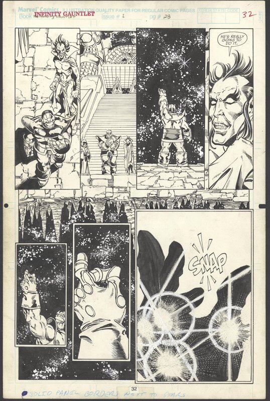 George Perez, Joe Rubinstein, Tom Christopher, Jim Starlin, Infinity Gauntlet - Issue 1 - Page 28 - Comic Strip
