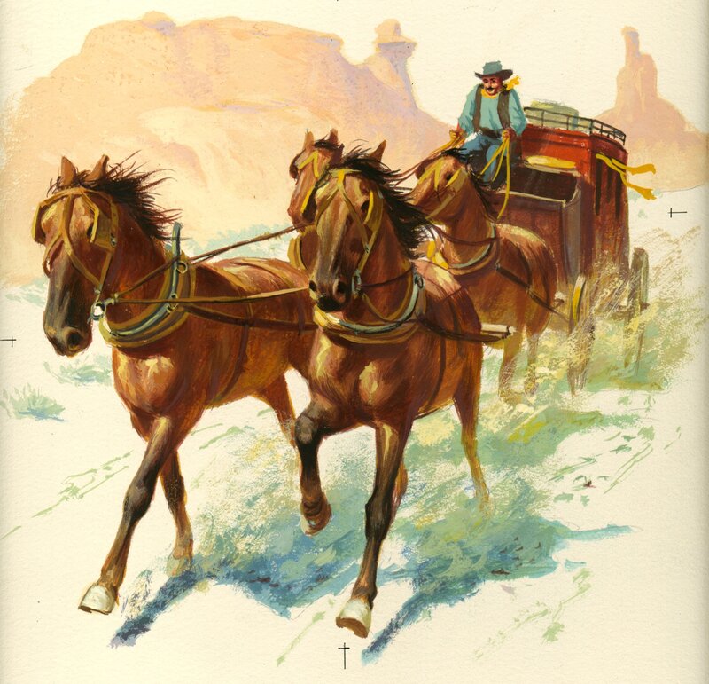 John Leone, Tales of th Wells Fargo - Original Illustration