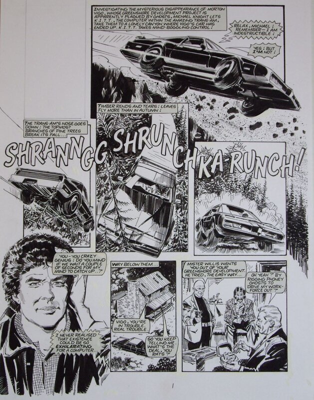 Barrie Mitchell, K 2000 - Knight Rider - Planche originale