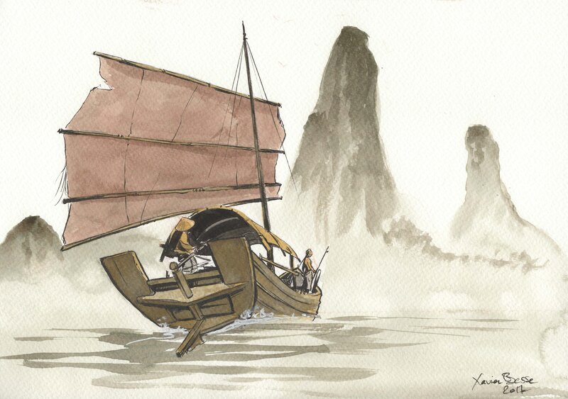 Xavier Besse - Lao Wai - Illustration originale