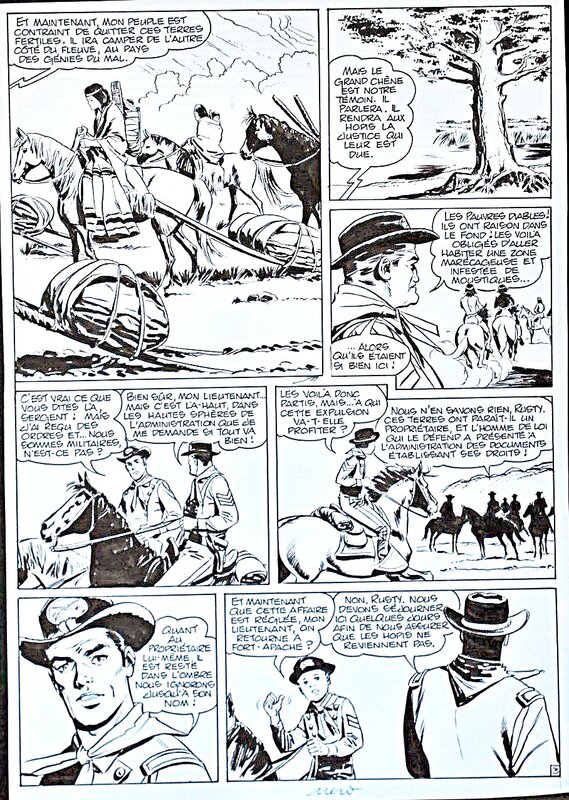 Carlo Marcello, Le chêne qui parle - Rintintin n°104 (Sagédition) - Planche originale