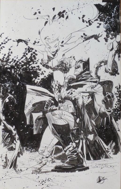 Batman & Poison Ivy par Matteo Scalera - Illustration originale