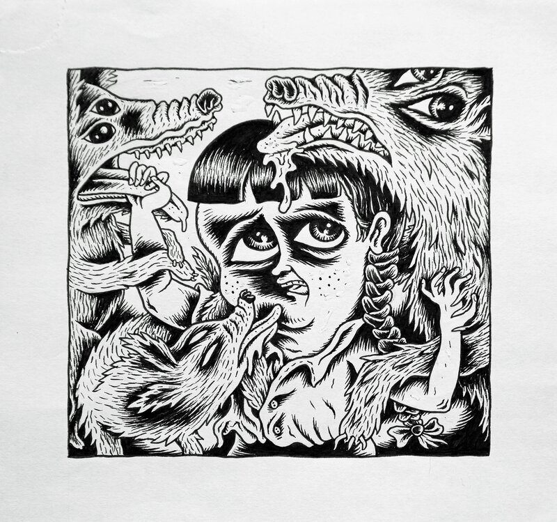 Stéphane Blanquet, Monographie Lacrymale - Original Illustration