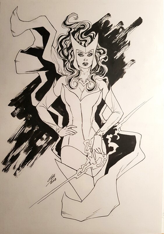 Scarlet Witch par Chris Bolson - Planche originale