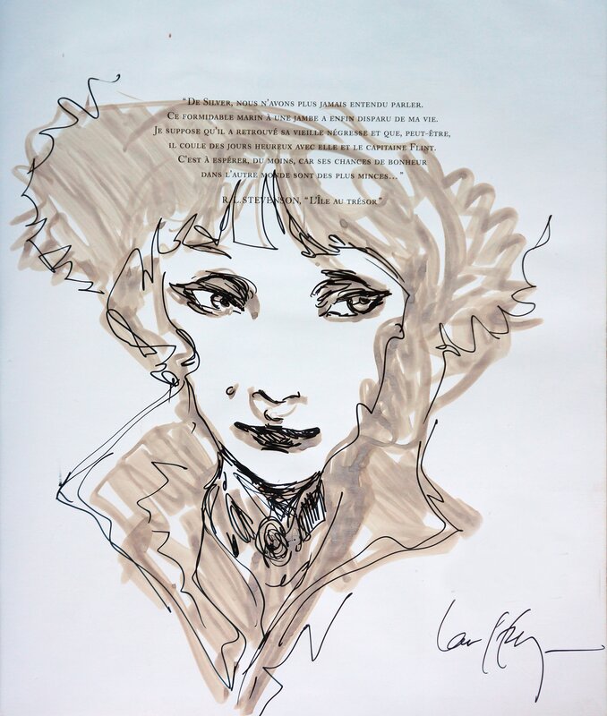Mathieu Lauffray, Long John Silver - Lady Vivian Hastings - Sketch