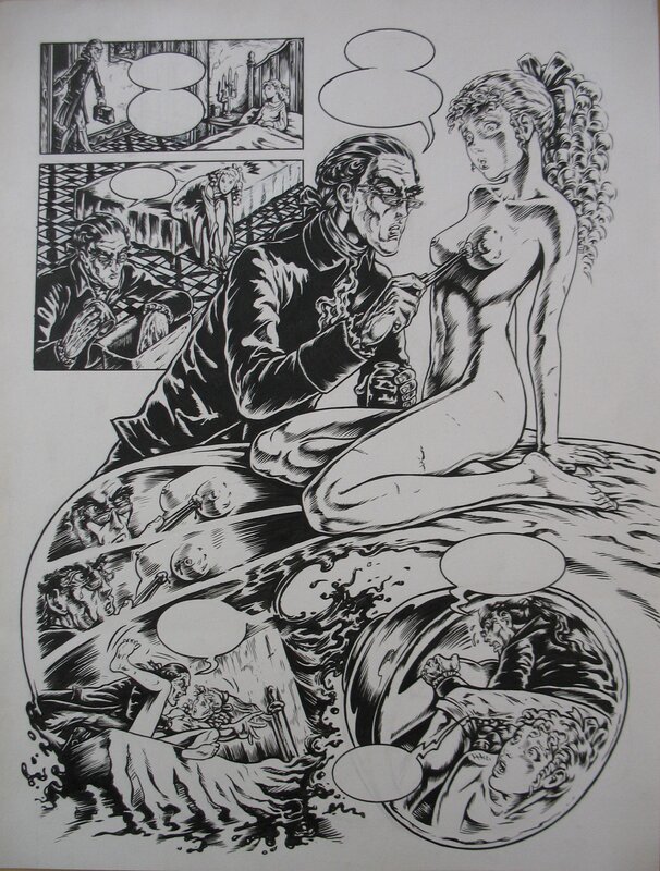 Raúlo Cáceres, Planche originale de Justine et Juliette De sade - Planche originale