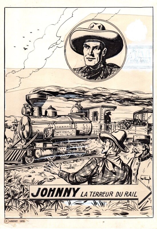Bob Dan, Robert Dansler, Johnny la terreur du rail - Couverture du numéro 75 du magazine Audax (Artima) - Original Cover