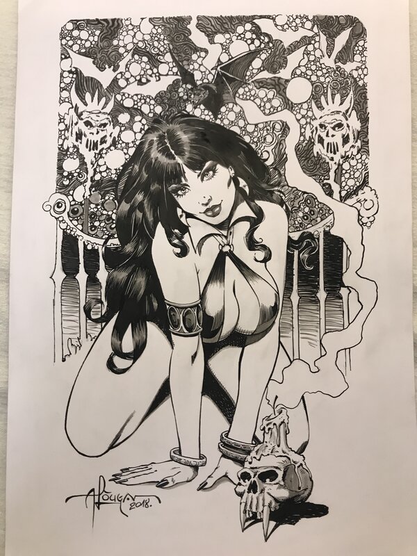 Vampirella by Arturo Louga - Original Illustration