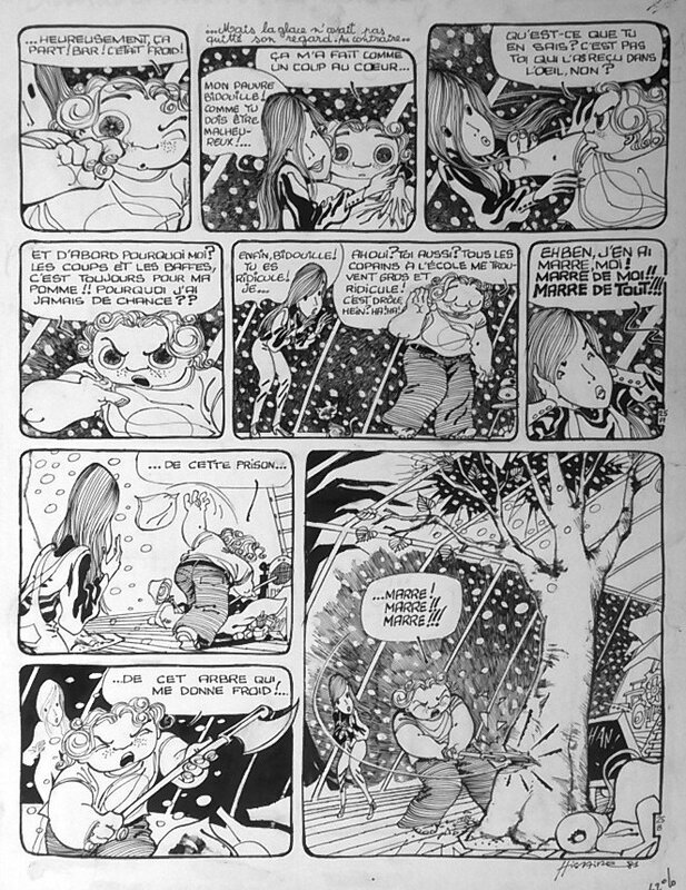 Bernard Hislaire, Bidouille et Violette #3 - La reine des glaces - Planche originale