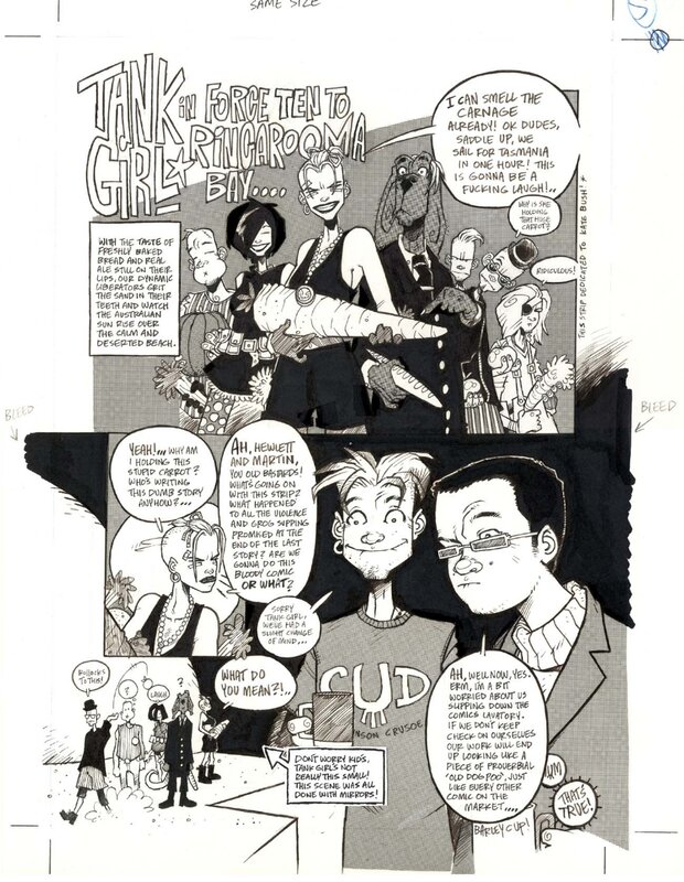 Jamie Hewlett Tank Girl episode 17 page 1 - Planche originale