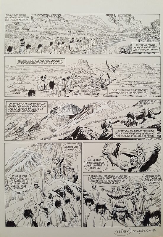 Jean-Yves Mitton, Quetzalcoatl tome 2 planche 11 - Planche originale