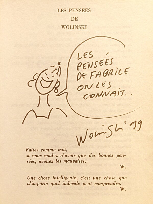 Pensées by Georges Wolinski - Sketch